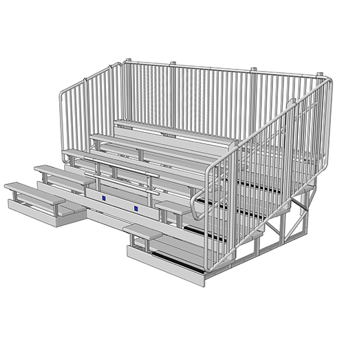 CAD Drawings National Recreation Systems, Inc. Ada Accessible 5 Row Bleachers ( NA-0515ADA_CLC )