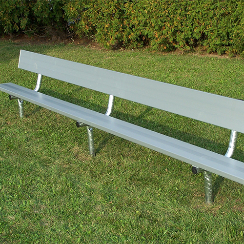 CAD Drawings National Recreation Systems, Inc. Portable Bench With Backrest - Galvanized Steel Legs ( BE-PB00600 )