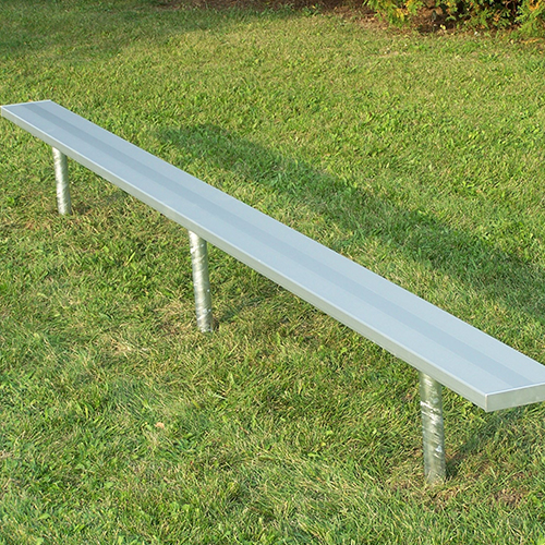 CAD Drawings National Recreation Systems, Inc. Permanent Bench Without Backrest - Galvanized Steel Legs ( BE-PD00600 )