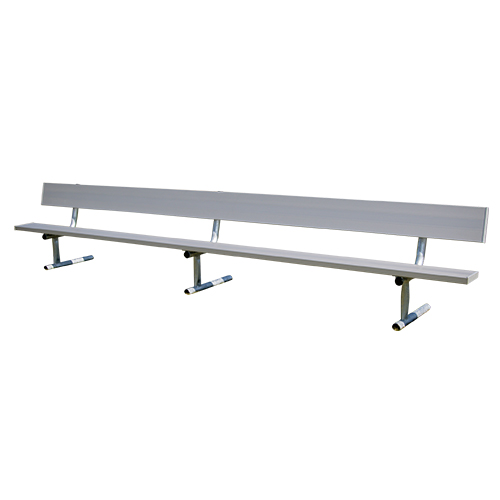 CAD Drawings National Recreation Systems, Inc. Portable Bench With Backrest - Galvanized Steel Legs ( BE-PG00600 )