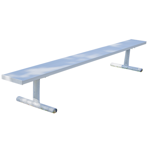 CAD Drawings National Recreation Systems, Inc. Portable Bench Without Backrest - Galvanized Steel Legs ( BE-PI00600 )