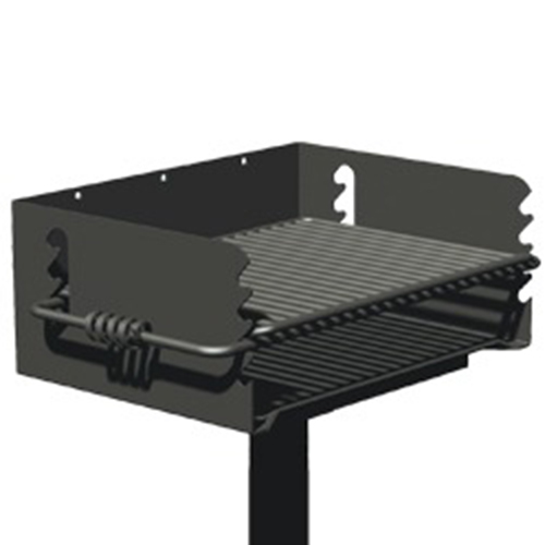 CAD Drawings RJ Thomas Mfg. Co. / Pilot Rock Charcoal Grills: Multilevel Grill with Tip-Back Grate ( Q-24 )