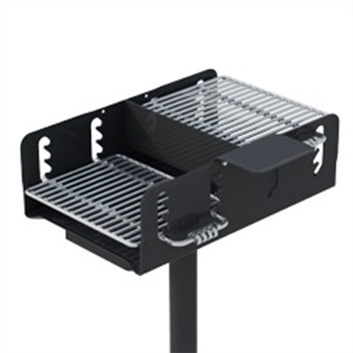CAD Drawings RJ Thomas Mfg. Co. / Pilot Rock Charcoal Grills: Twin Grate Multilevel Park Grill ( N2-2032 )