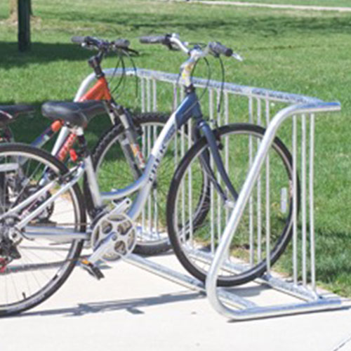CAD Drawings RJ Thomas Mfg. Co. / Pilot Rock Bicycle Racks: Single & Double Sided Vertical Bike Racks ( BR200 )