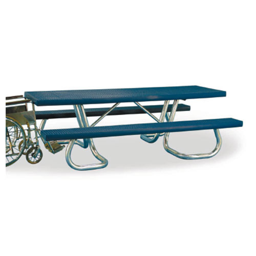 CAD Drawings RJ Thomas Mfg. Co. / Pilot Rock WXT Series: Universal Access Table w/ V-Type Thermo-plastic Coated Expanded Steel Top & Seats ( AI-1615 )