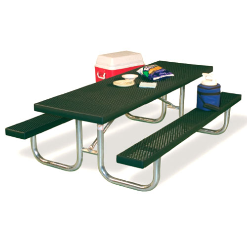CAD Drawings RJ Thomas Mfg. Co. / Pilot Rock XT Series: Extra Heavy Duty Portable Rectangular Tables w/ V-Type Thermo-plastic Coated Expanded Steel Top & Seats ( AI-1479 )