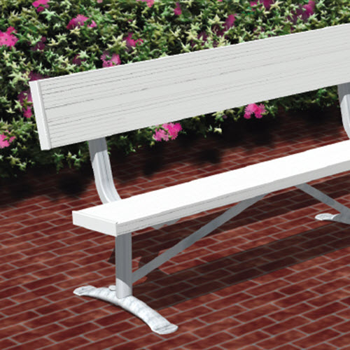 CAD Drawings RJ Thomas Mfg. Co. / Pilot Rock PCXB Series: Portable or Surface Mount Bench w/ Aluminum Back & Seat