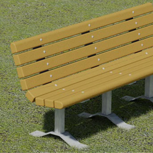 CAD Drawings RJ Thomas Mfg. Co. / Pilot Rock PWRB Series: Portable or Surface Mount Contour Bench w/ Recycled Plastic Timbers 