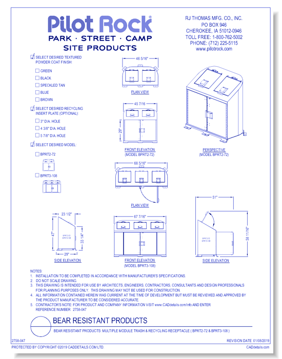Bear Resistant Products: Multiple Module Trash & Recycling Receptacles ...