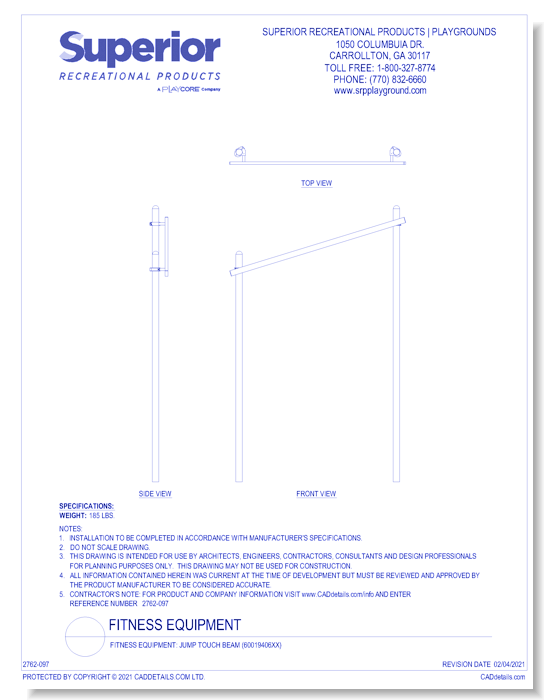 Fitness Equipment: Jump Touch Beam (60019406XX)