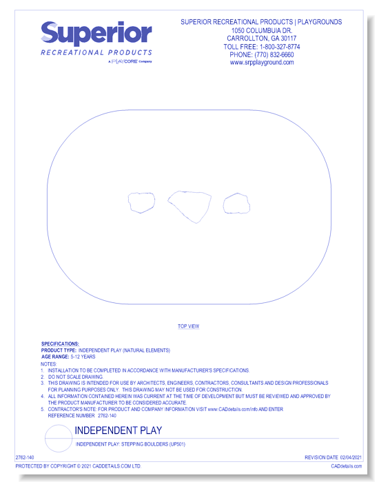 Freestanding Play: Stepping Boulders (UP501)