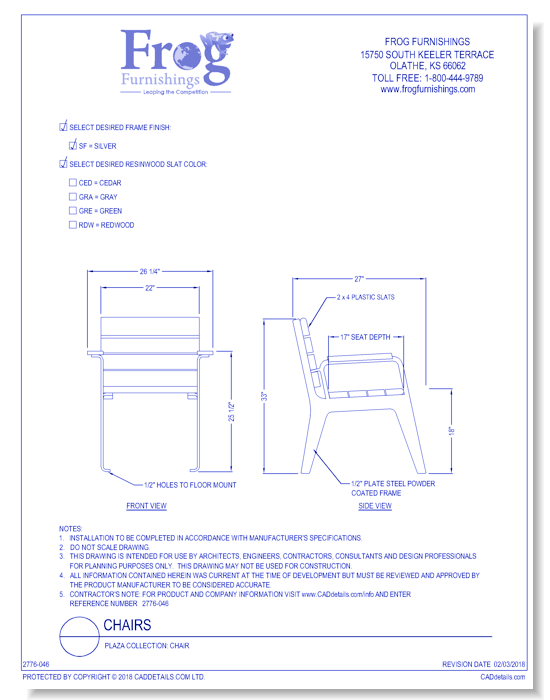 Plaza Collection: Chair