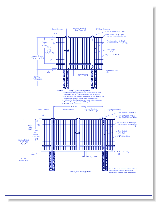 Montage II 2/3/4 Rail Majestic Gate