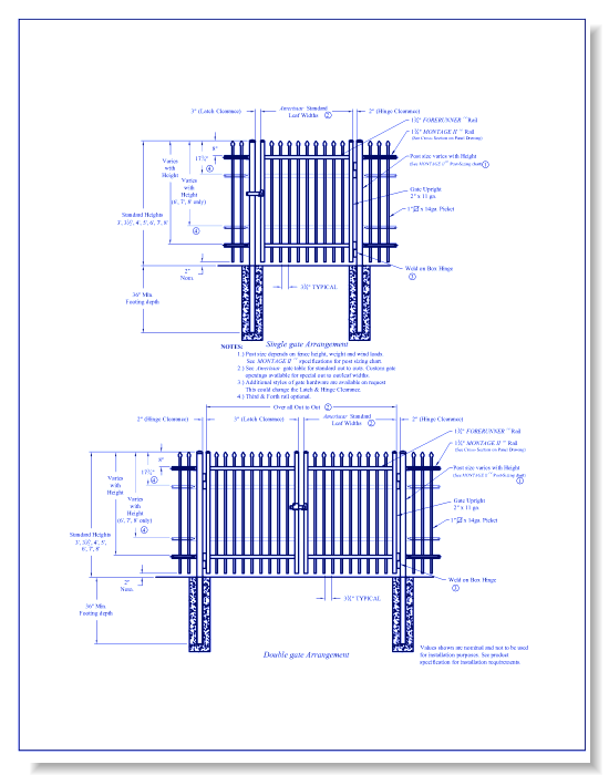 Montage II 2/3/4 Rail Classic Gate