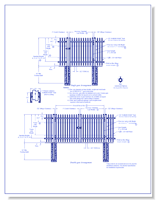 Echelon II 2/3/4 Rail Classic Gate