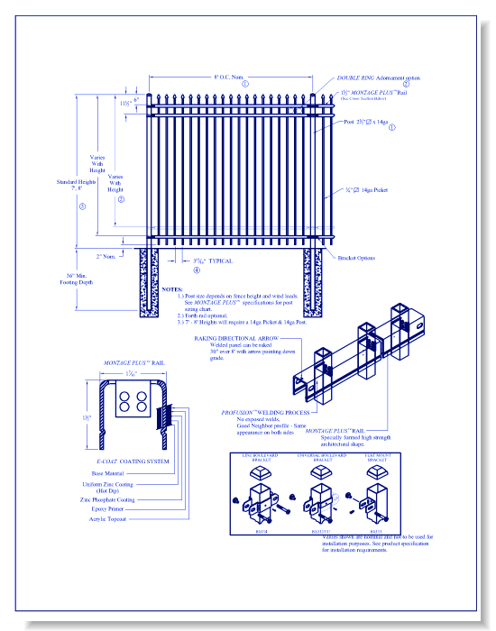 Montage Commercial 3/4 Rail Classic Panel