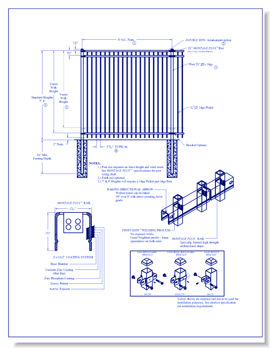 Montage Commercial 3/4 Rail Majestic Panel