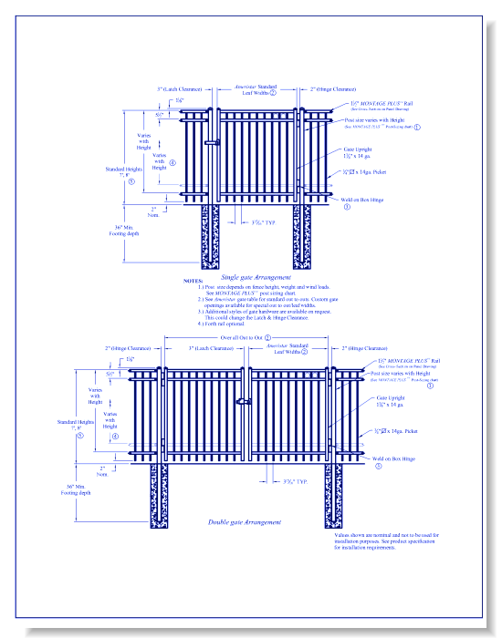 Montage Commercial 3/4 Rail Majestic Gate