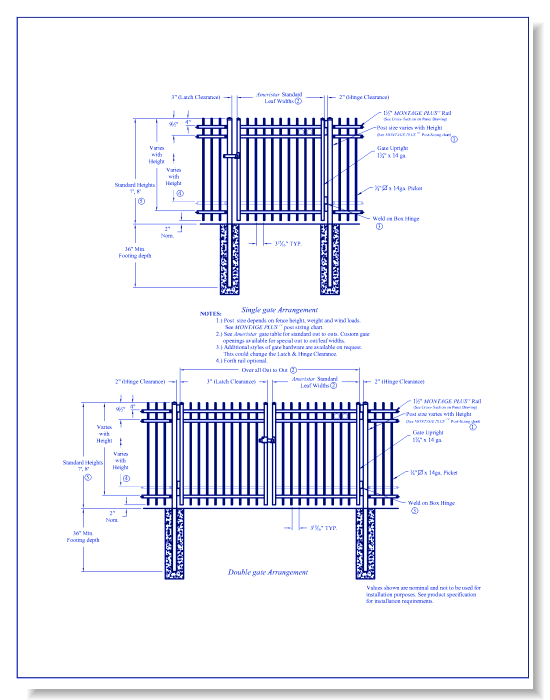 Montage Commercial 3/4 Rail Genesis Gate