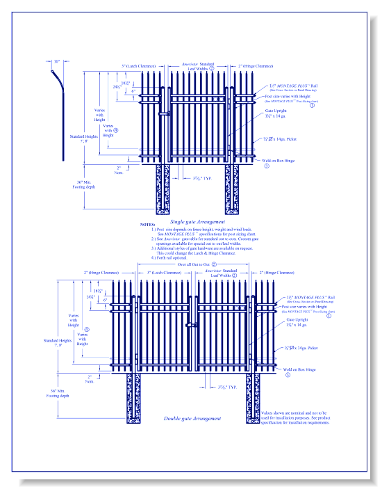 Montage Commercial 3/4 Rail Invincible Gate
