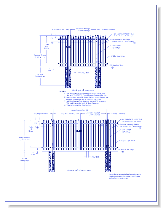 Montage Plus 2/3 Rail Classic Gate