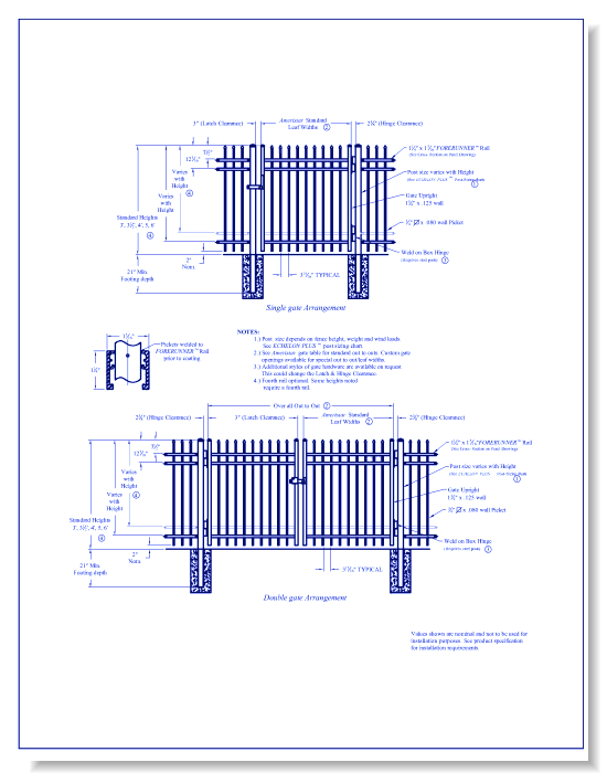 Echelon Plus 3/4 Rail Classic Gate