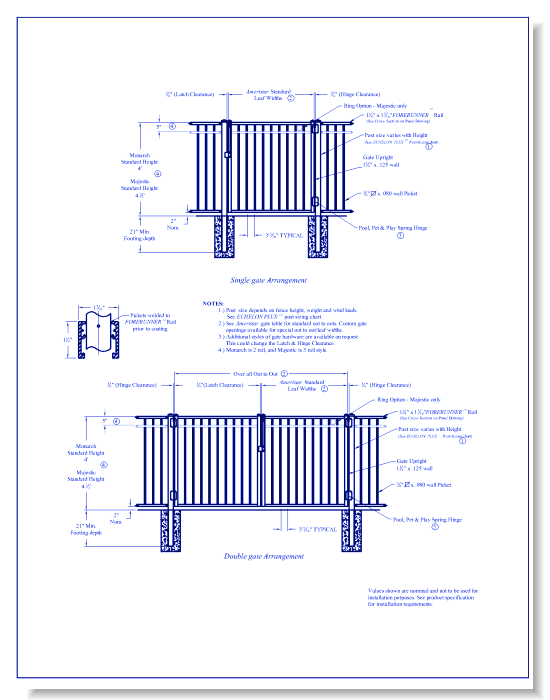 Echelon Plus 2/3 Rail Monarch & Majestic Pool Gate