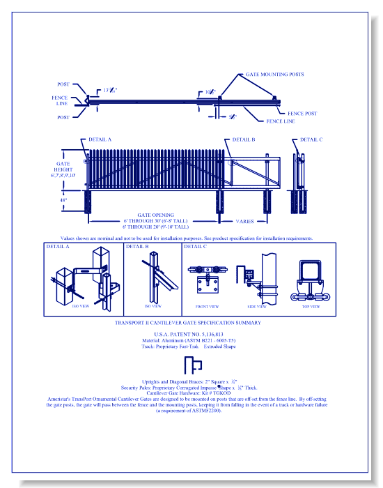 TransPort IS Stronghold Cantilever Gate