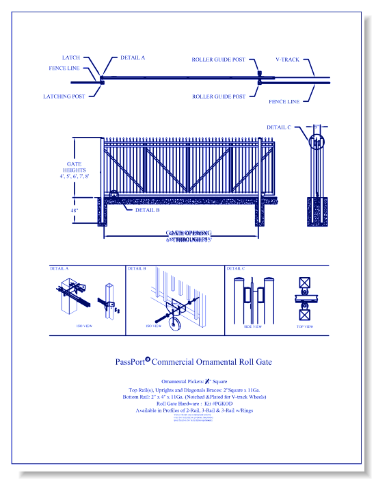PassPort Commercial Classic Roll Gate