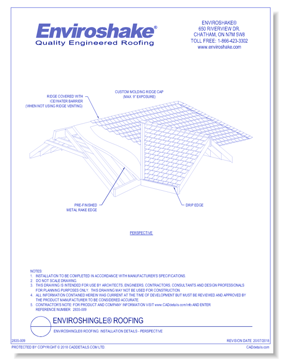 Enviroshingle® Roofing: Installation Details - Perspective