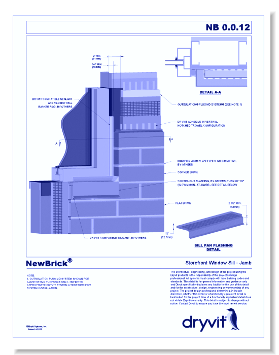 NewBrick® System: Storefront Window Sill - Jamb