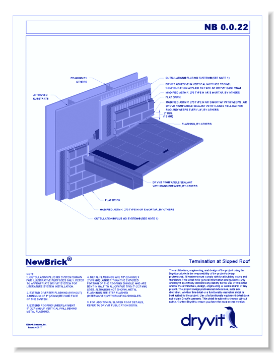 NewBrick® System: Termination at Sloped Roof