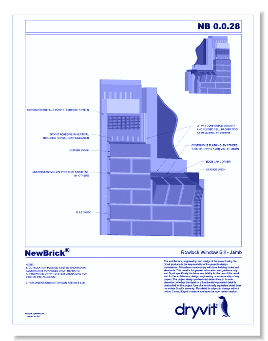 NewBrick® System: Rowlock Window Sill - Jamb