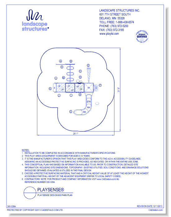 PlaySense Design 600 Park Plan