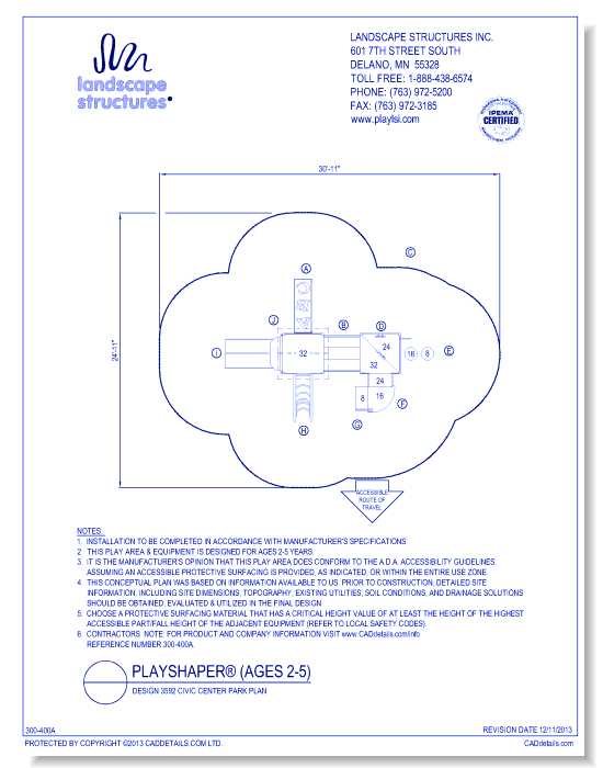 PlayShaper Design 3592 Civic Center Park Plan
