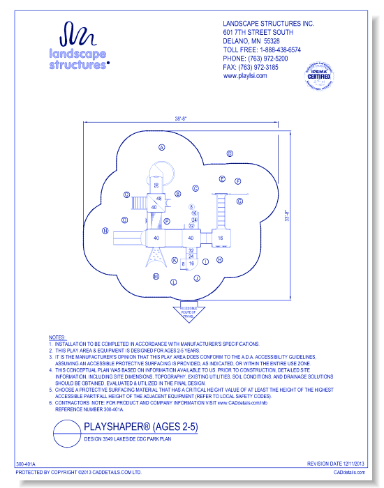 PlayShaper Design 3549 Lakeside CDC Park Plan