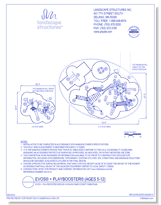 Evos + PlayBooster Design Catalpa Oaks County Park Plan