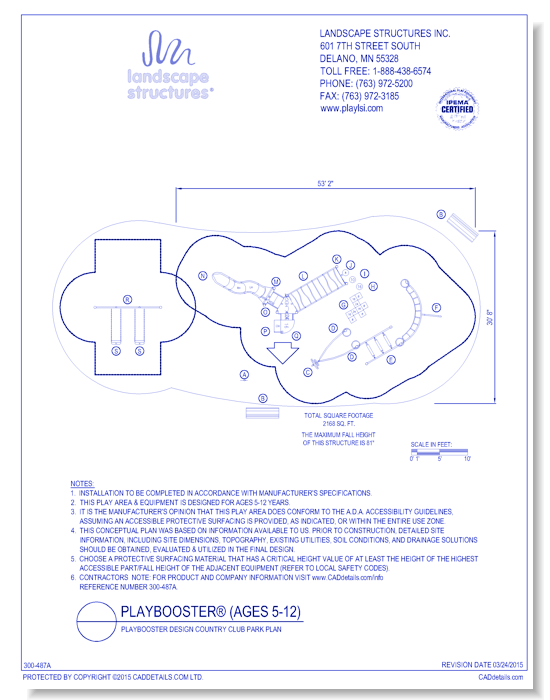 PlayBooster Design Country Club Park Plan