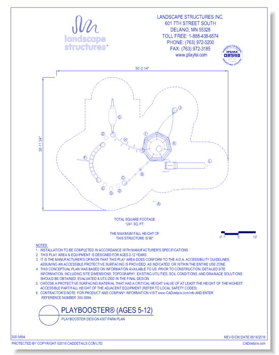 PlayBooster NetPlex Design 4307 Park Plan