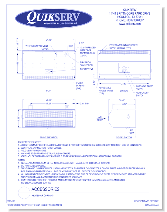 Heated Air Curtains