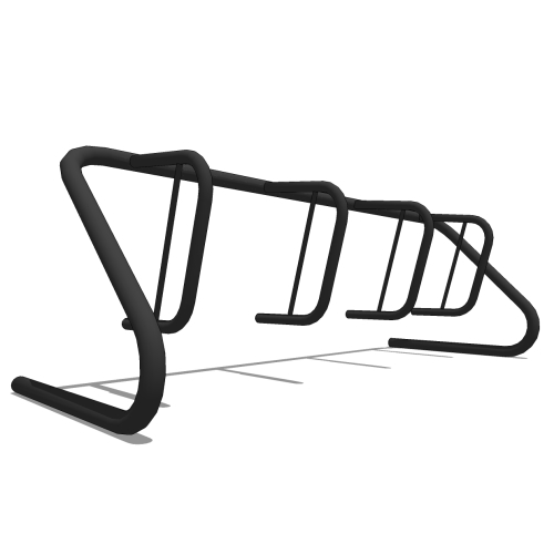 Spartan Bike Rack: 4 to 6 Bikes, Park One Side, Surface, Freestanding or In Ground Mount