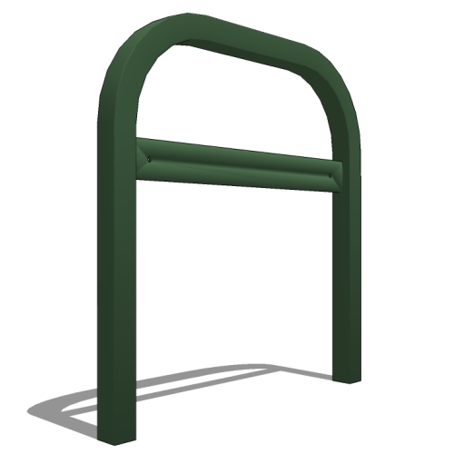‘U‘ Bike Rack with Lean Bar: 2 Bike, Surface or In Ground Mount