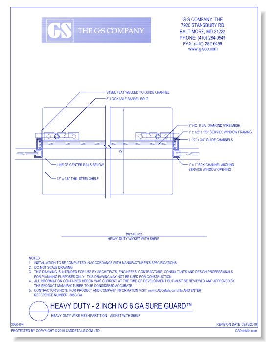 Heavy-Duty Wire Mesh Partition - Wicket With Shelf
