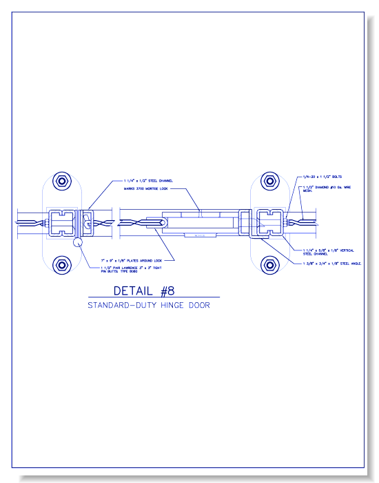 Standard-Duty Wire Mesh Partition - Hinge Door