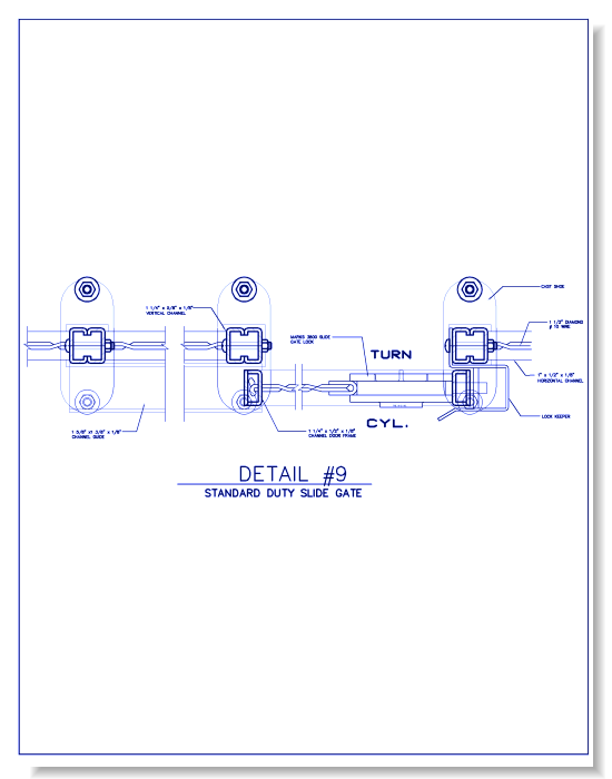 Standard-Duty Wire Mesh Partition - Slide Gate