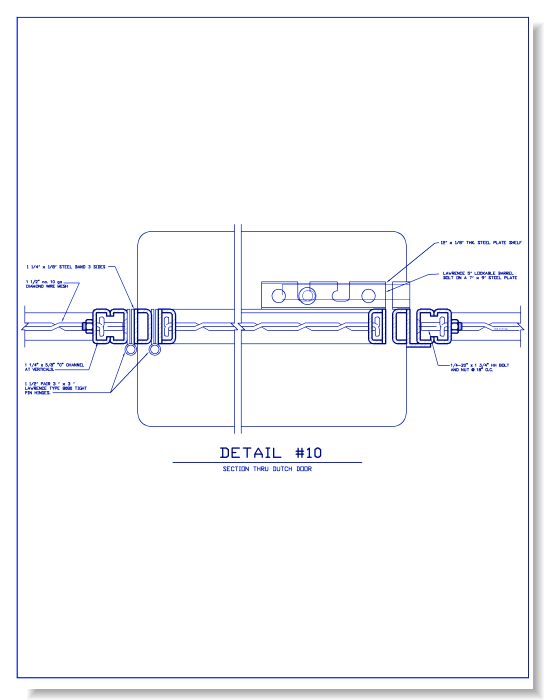 Standard-Duty Wire Mesh Partition - Section Thru Dutch Door