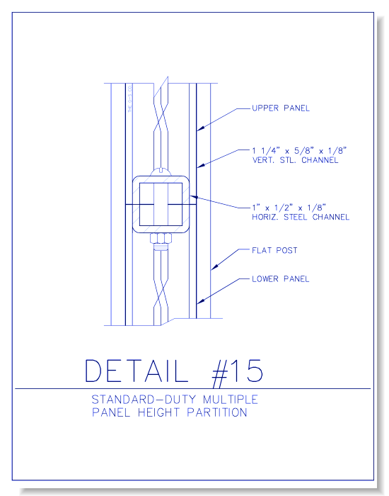 Standard-Duty Wire Mesh Partition - Multiple Panel Height Partition