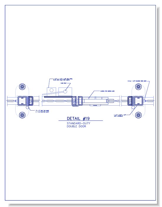 Standard-Duty Wire Mesh Partition - Doubel Door