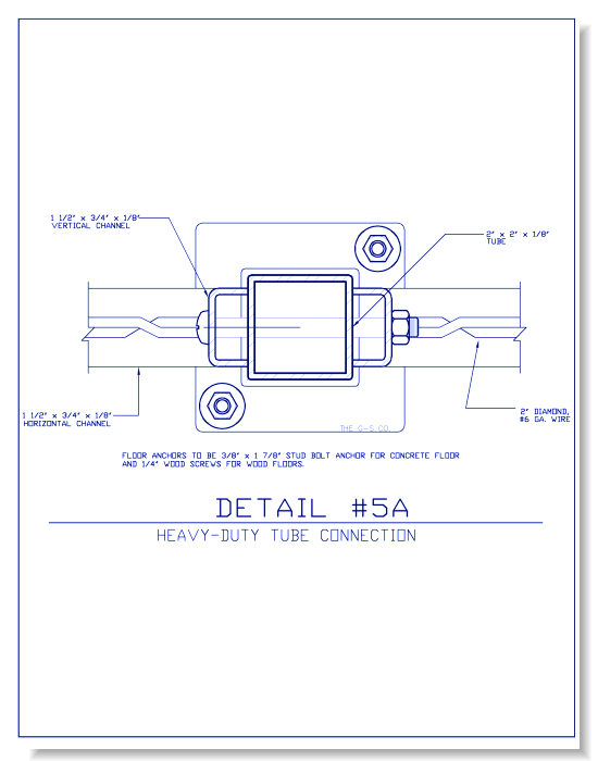 Heavy-Duty Wire Mesh Partition - Tube Connection (2 Inch Tube)
