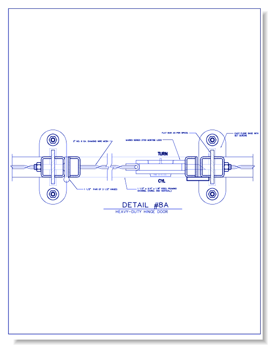 Heavy-Duty Wire Mesh Partition - Hinge Door (Hinged at wall)